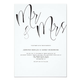 Mr. & Mrs. Wedding invitation