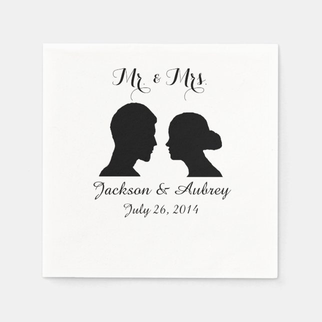 Mr. & Mrs. Wedding Napkins (Front)