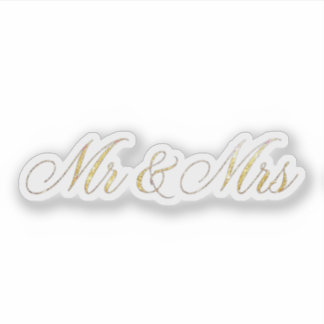 Mr & Mrs Wedding Sticker -