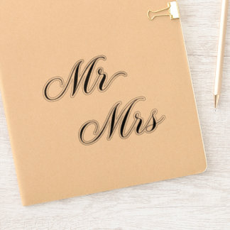 Mr & Mrs Wedding Sticker - 2 in 1 transparent