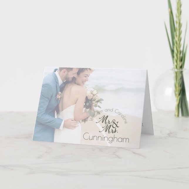 Mr. & Mrs. Wedding Thank You (Front)