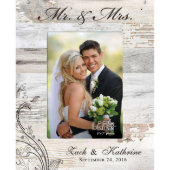Mr & Mrs Wood Pallet Frame 5x7" (Front)
