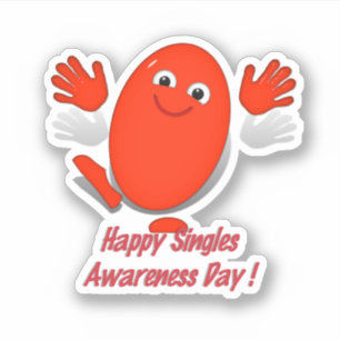 Mr. (Ms.) Happy Singles Awareness Day Sticker