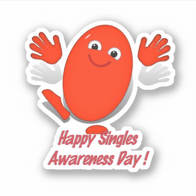 Mr. (Ms.) Happy Singles Awareness Day Sticker (Front)