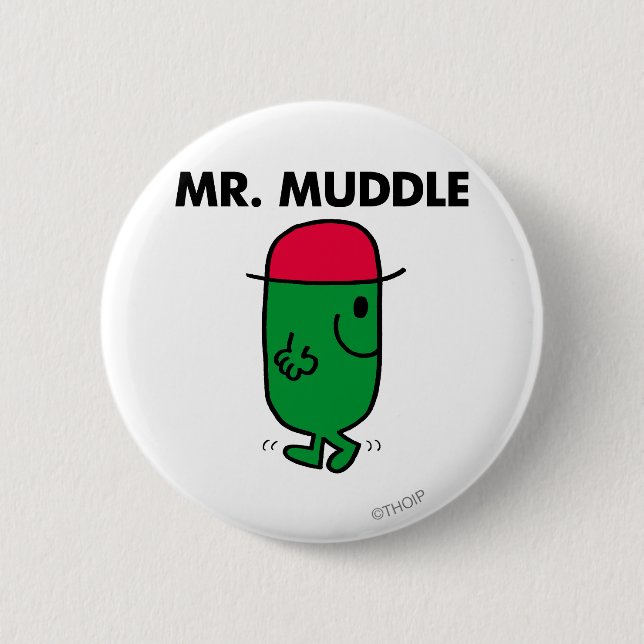 Mr. Muddle | Walking Backwards Button (Front)