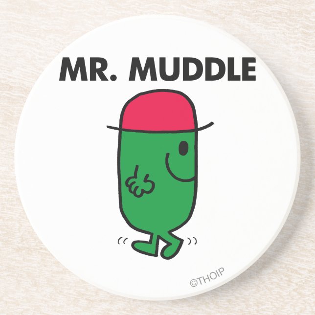 Mr. Muddle | Walking Backwards Sandstone Coaster (Front)