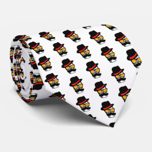 Mr Mustach skull Neck Tie