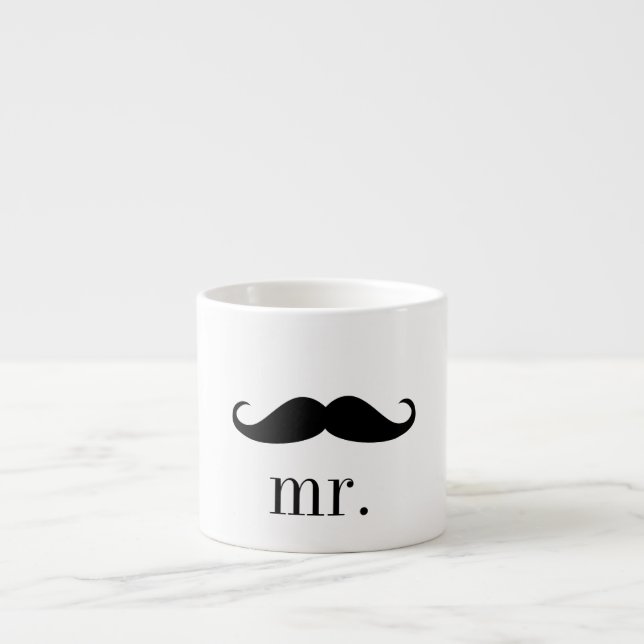 Mr. Mustache : Espresso Mug (Front)