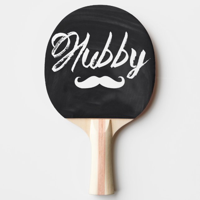 Mr Mustache Groom Honeymoon hubby Ping-Pong Paddle (Front)
