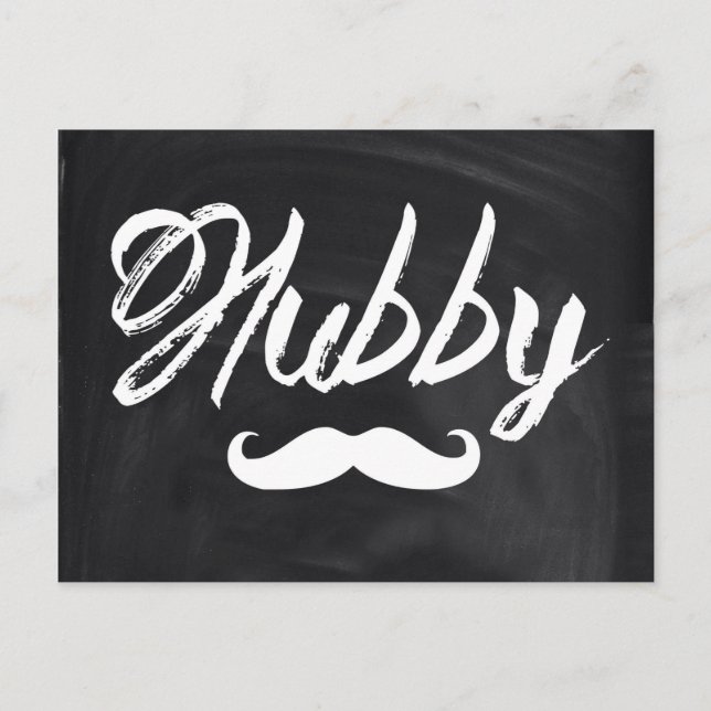 Mr Mustache Groom Honeymoon hubby Postcard (Front)