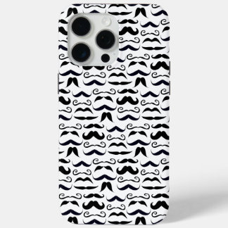 Mr. Mustache Hipster Pattern iPhone 15 Pro Max Case