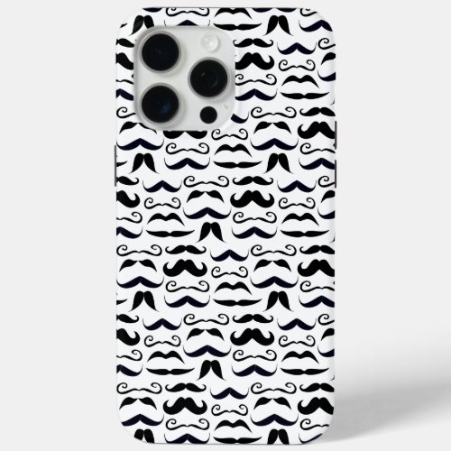 Mr Mustache Hipster Pattern iPhone 15 Pro Max Case