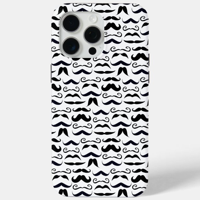 Mr. Mustache Hipster Pattern Case-Mate iPhone Case (Back)