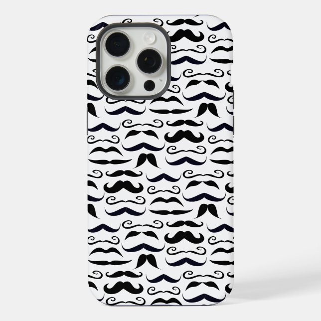 Mr. Mustache Hipster Pattern Iphone Case (Back)