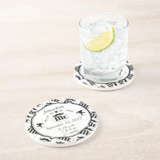 Mr. Mustache Lil Man Baby Boy Stats Coaster