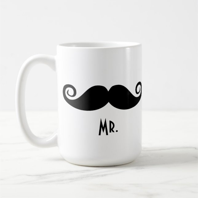 Mr Mustache & Mrs. Lips Coffee Mug (Left)