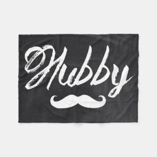 Mr Mustache newlywed Groom Honeymoon hubby Fleece Blanket