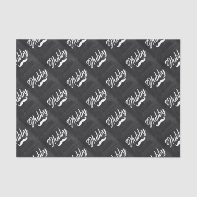 Mr Mustache newlywed Groom Honeymoon hubby Tissue Paper (Front)