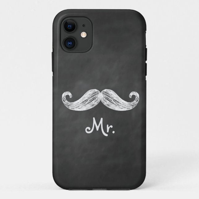 Mr. Mustache on Chalkboard iPhone 5 Case-Mate ID Case-Mate iPhone Case (Back)