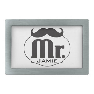 Mr. Mustache Retro Vintage Hipster Gifts Belt Buckle