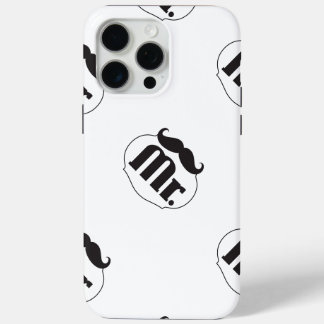 Mr. Mustache Retro Vintage Hipster Gifts iPhone 15 Pro Max Case