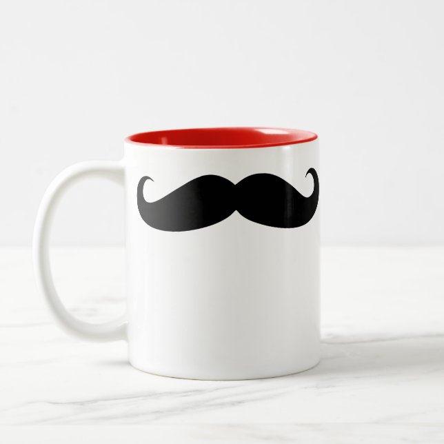 Mr. Mustache Wedding Coffee Beverage Mug (Left)
