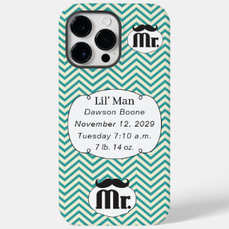 Mr. Mustache Yellow and Green Case-Mate iPhone 14 Pro Max Case