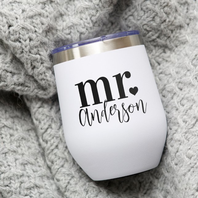 MR. Name Personalized Wedding Thermal Wine Tumbler (Creator Uploaded)