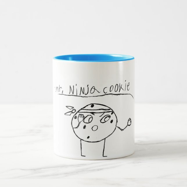 Mr. Ninja Cookie Two-Tone Coffee Mug (Center)