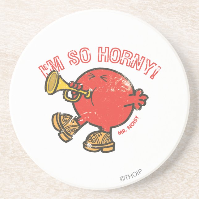 Mr. Noisy Tooting His Horn Coaster (Front)