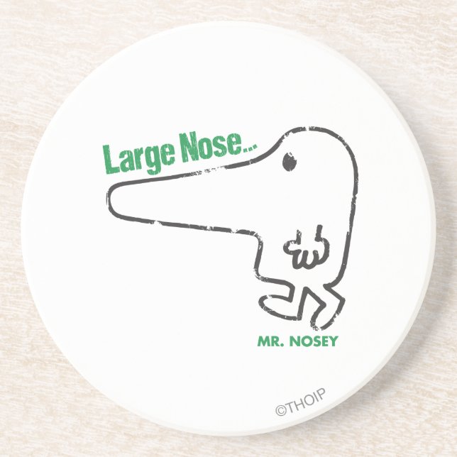 Mr. Nosey | Large Nose Sandstone Coaster (Front)