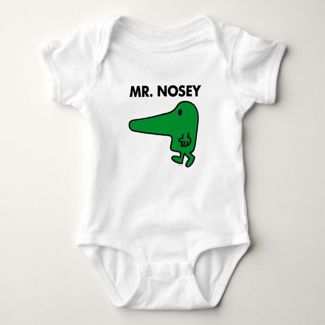 Mr. Nosey | Leading By A Nose Baby Bodysuit (Front)