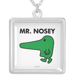 Mr. Nosey Leading By A Nose Silver Plated Necklace