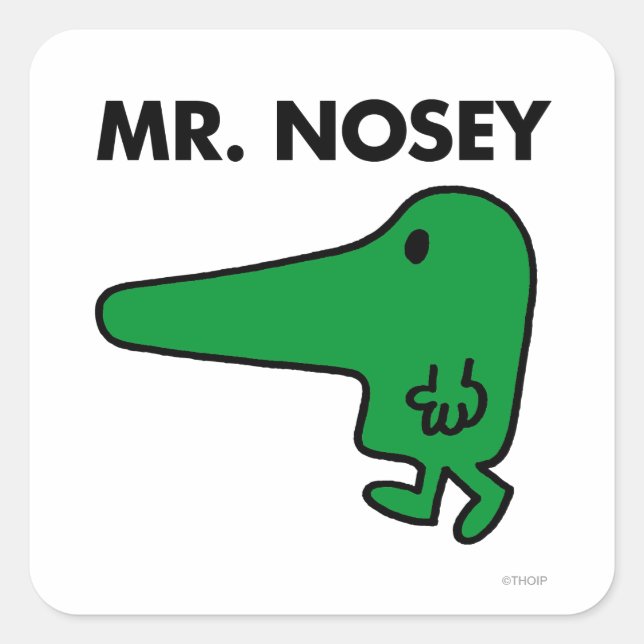 Mr. Nosey | Leading By A Nose Square Sticker (Front)