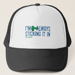 Mr. Nosey Nosing Around Blue Lettering Trucker Hat