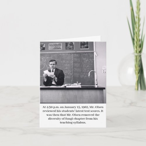 Mr. Olsen Teacher Retirement Congrats Card