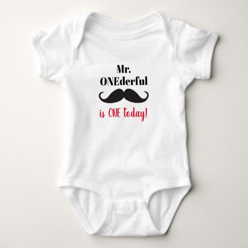 Mr ONDderful 1st Birthday one piece shirt