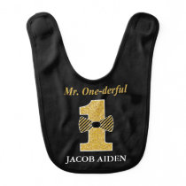 Mr. ONE-derful Baby Bib, Mr. Onederful Bib Mr. ONE-derful Baby Bib, Mr. Onederful Bib
