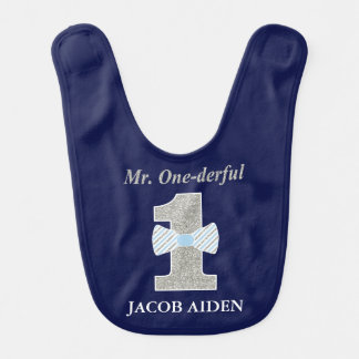 Mr. ONE-derful Baby Bib, Mr. Onederful Bib