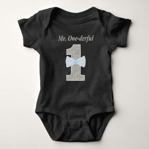 Mr ONE_derful Baby Jersey Bodysuit Mr Onederful Baby Bodysuit