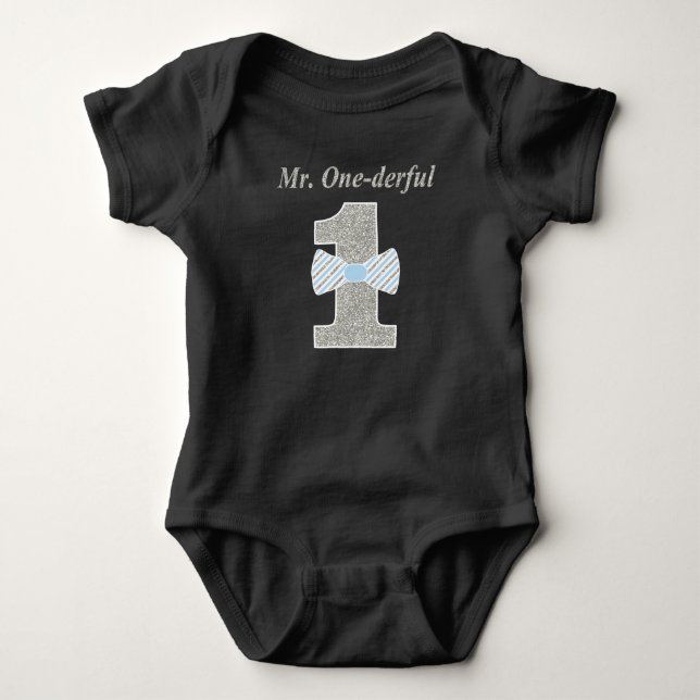 Mr. ONE-derful Baby Jersey Bodysuit, Mr. Onederful Baby Bodysuit (Front)