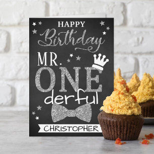 Mr. ONEderful 1st Birthday Card