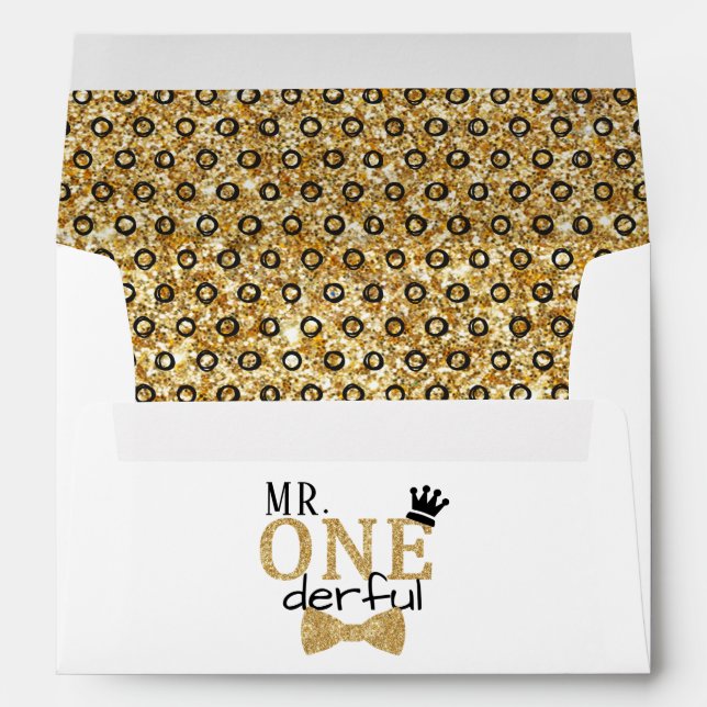 Mr. ONEderful 1st Birthday Envelope (Back (Bottom))