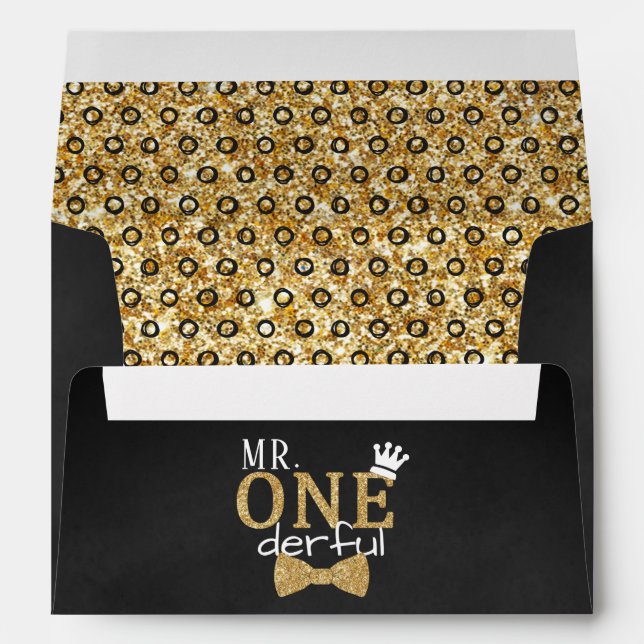 Mr. ONEderful 1st Birthday Envelope (Back (Bottom))