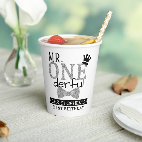 Mr ONEderful 1st Birthday Paper Cups