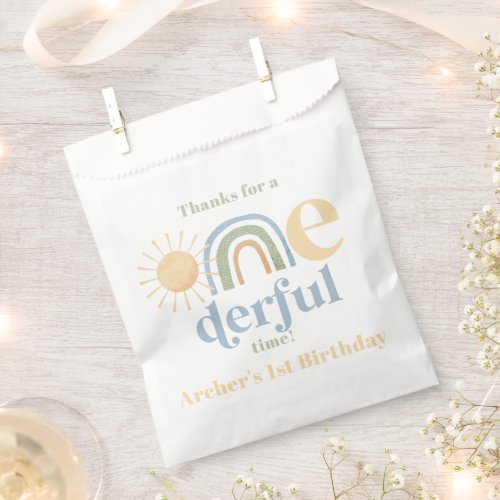 Mr Onederful 1st Birthday Party Favor Bags