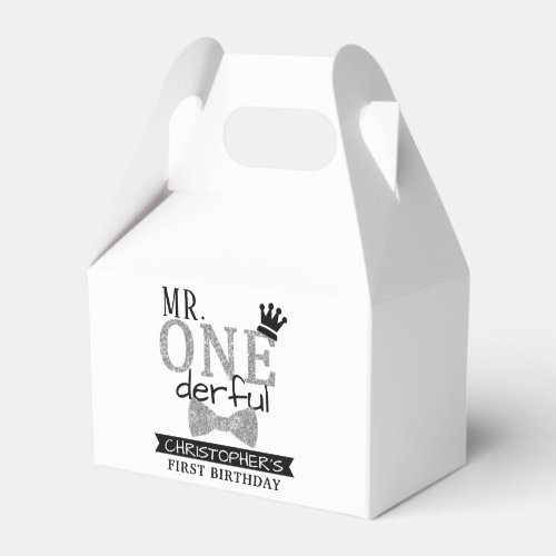 Mr ONEderful 1st Birthday Party Favor Boxes