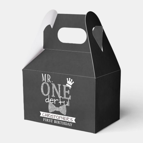 Mr ONEderful 1st Birthday Party Favor Boxes
