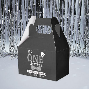 Mr. ONEderful 1st Birthday Party Favor Boxes