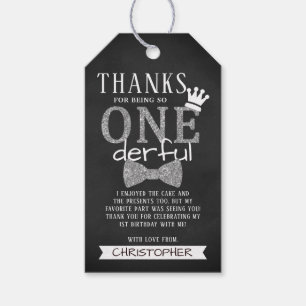 Mr. ONEderful 1st Birthday Party Thank You Gift Tags